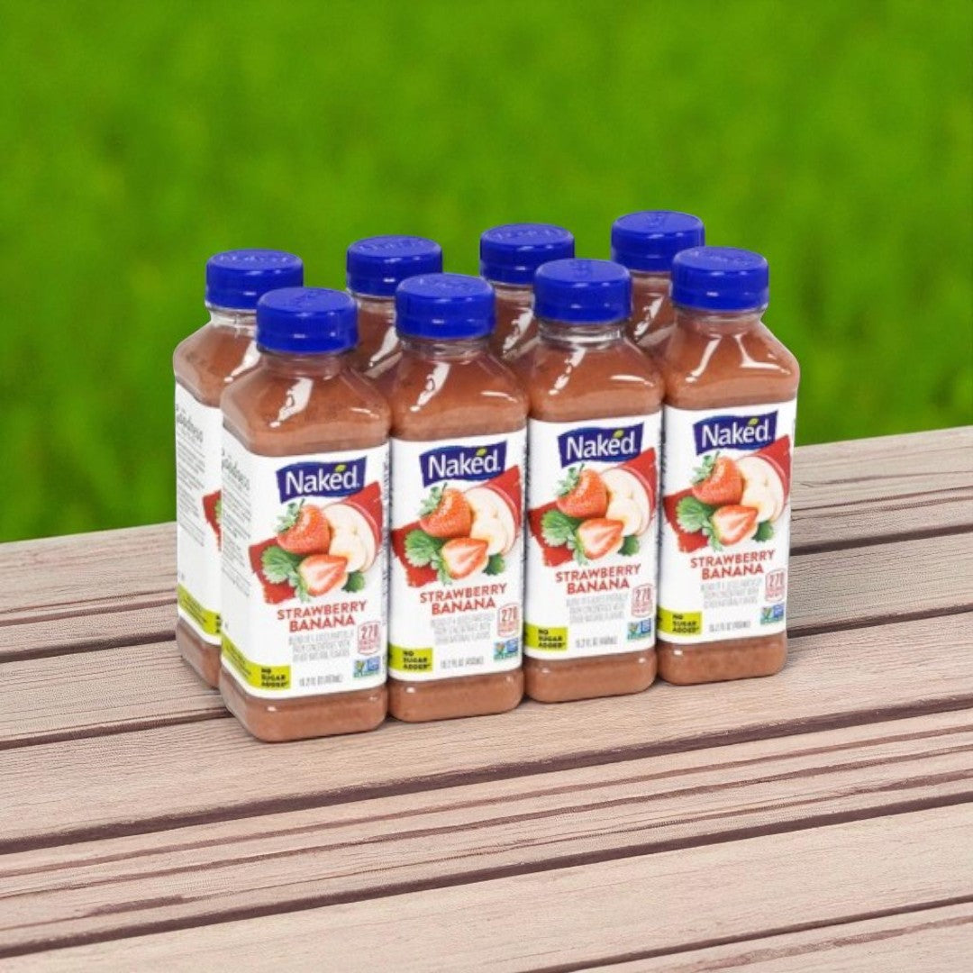 Strawberry Banana Naked Juice Drink-8 Count- 1 Case