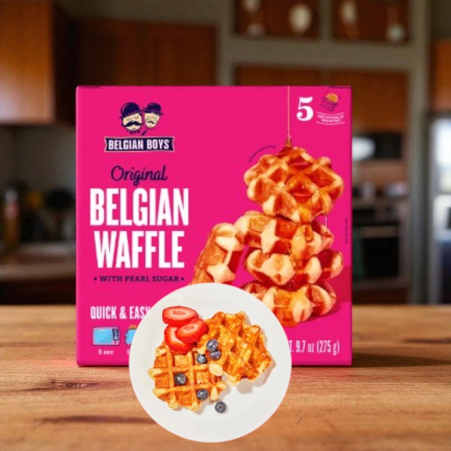 Belgian Boys Refrigerated Original Belgian Waffle- 5 Count- 1 Pack