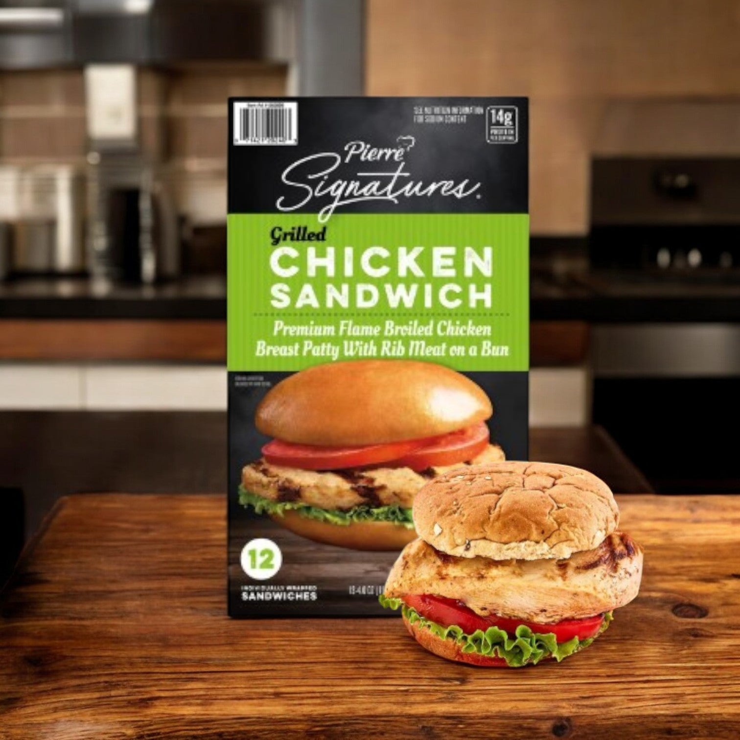 Pierre Signatures Grilled Chicken Sandwich , 12 Count 1 Pack