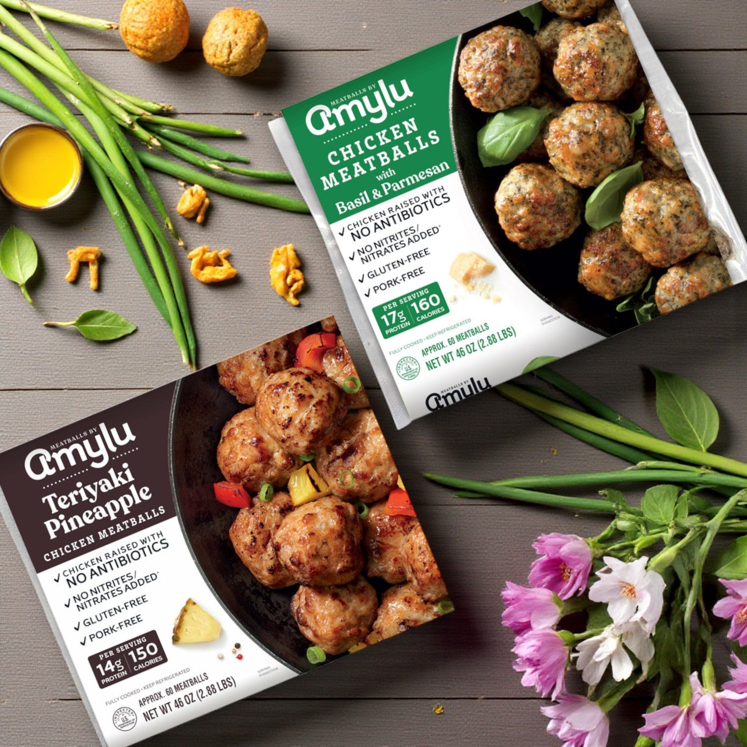 Amylu - Teriyaki Pineapple Chicken Meatballs - 46 oz (1 Count)