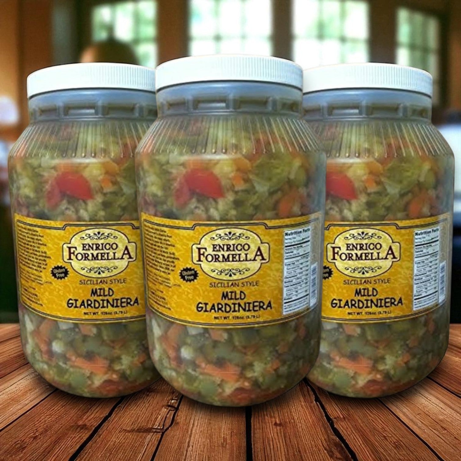 Enrico Formella Italian Style Mild Giardiniera – 1 Gal, 3 Pack