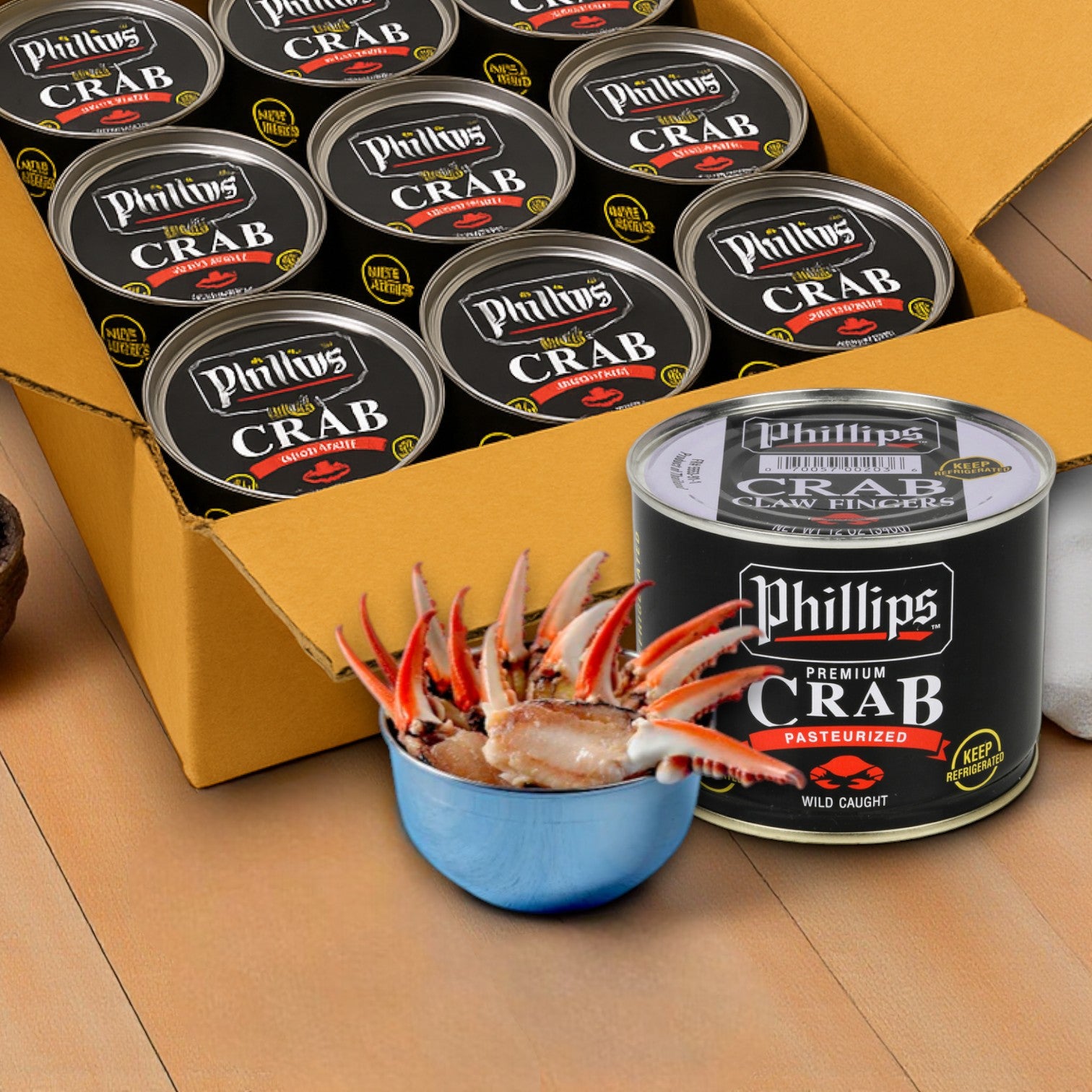 Phillip Foods Crab Claw Finger Pasteurized Asia, 12 oz. - 1 Case, 6 Cans-Please Note: This item requires an additional 2–3 business days for processing before it ships. If your order is time-sensitive, please plan accordingly