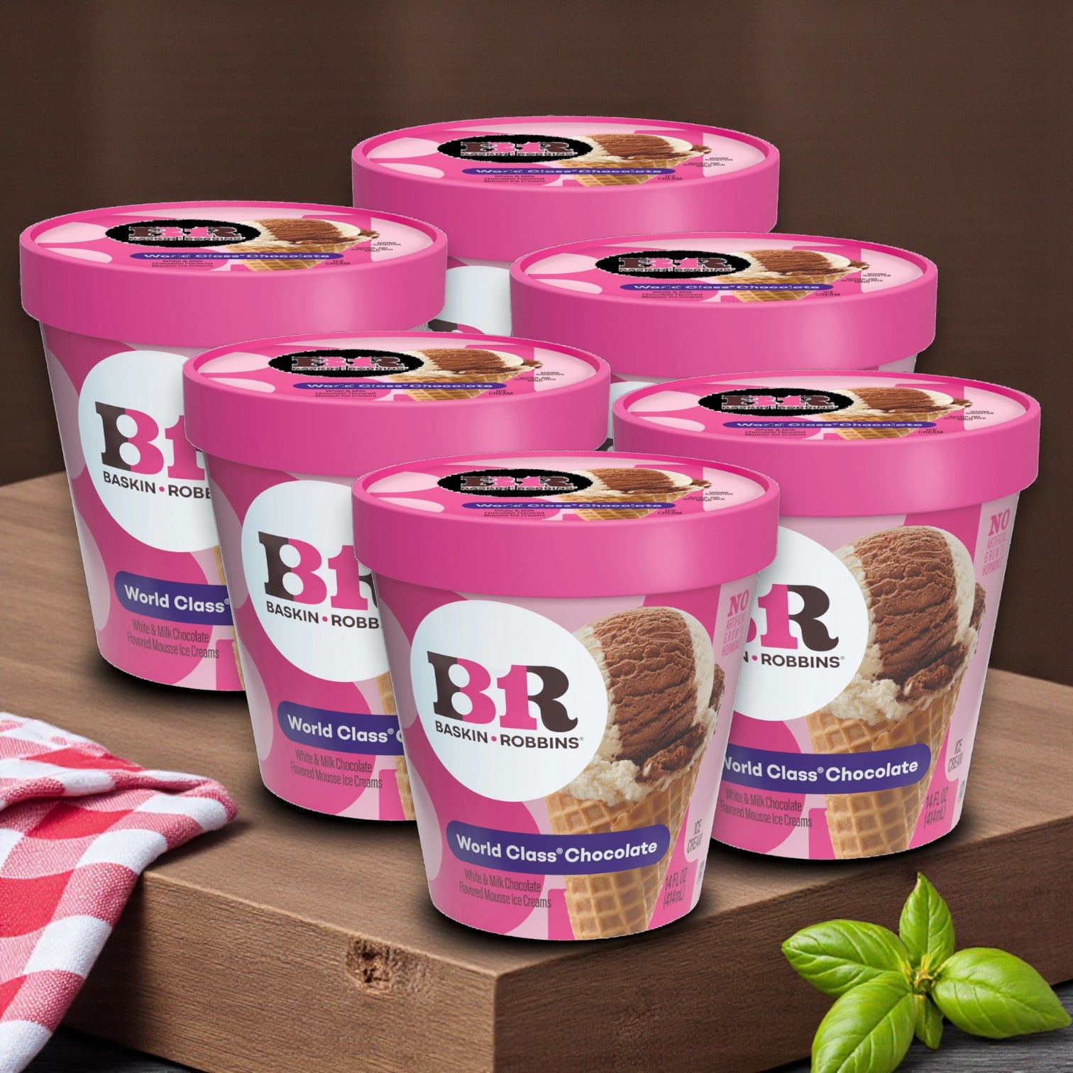 Baskin-Robbins World Class Chocolate Ice Cream – 14 oz (6 Count)