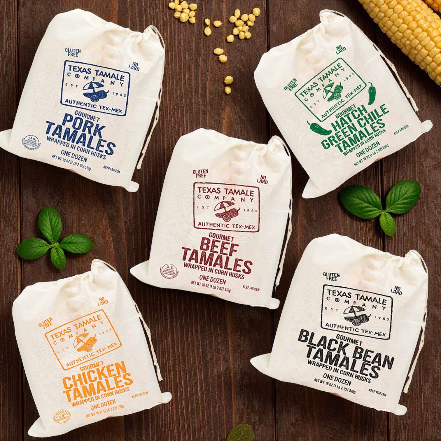 Texas Tamale Company – 5-Flavor Tamale Variety Pack (5 x 12 Count)