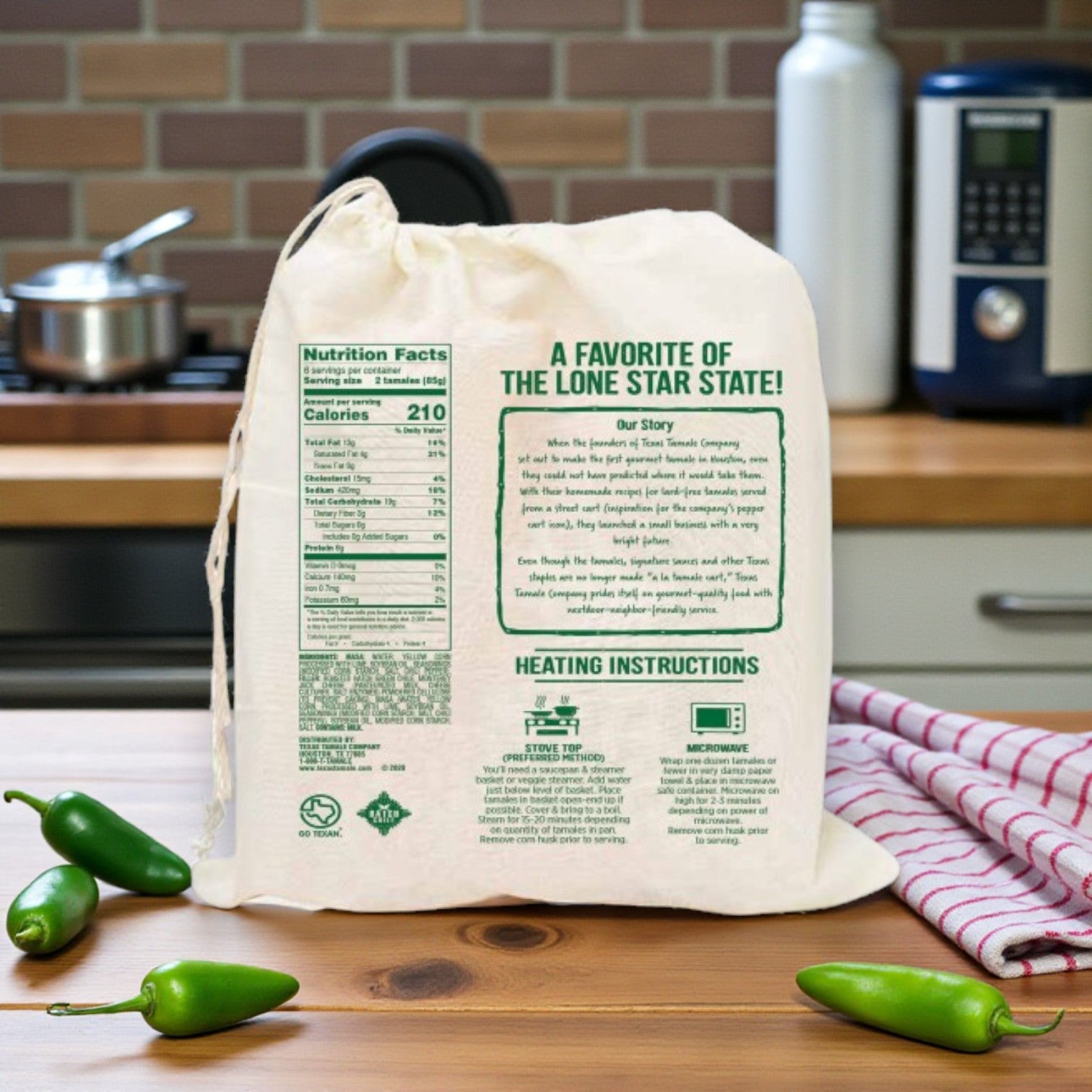 Texas Tamale Company Hatch Green Chile Tamales – 18 oz