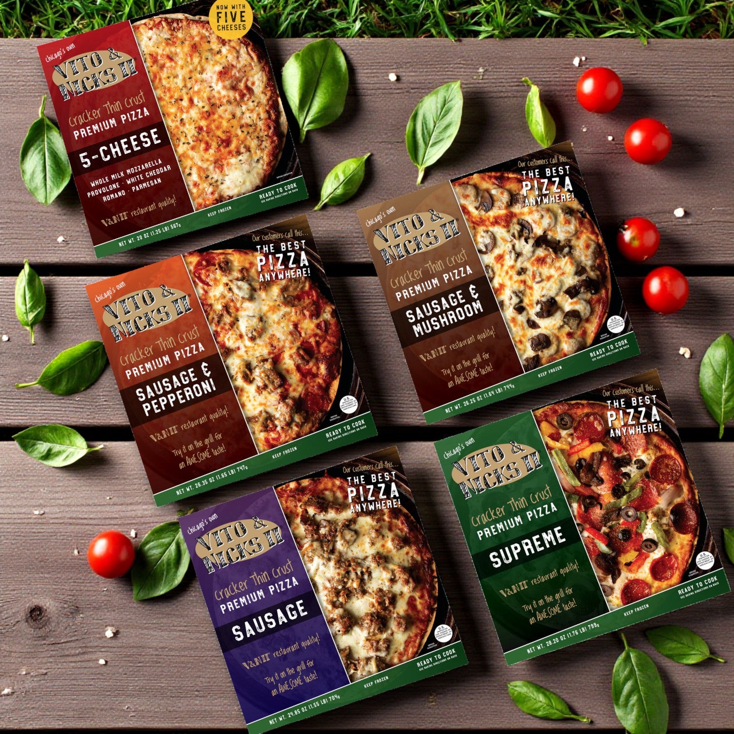 Vito & Nick’s II Cracker Thin Crust Pizza Variety Combo