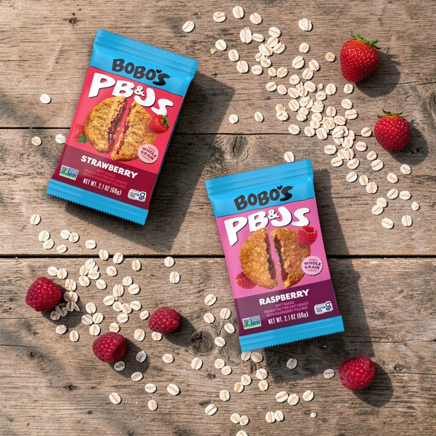 Bobo’s PB&J Oat Bars Variety Pack – Soft-Baked & On-the-Go (20 Count, 2.1 oz Each)
